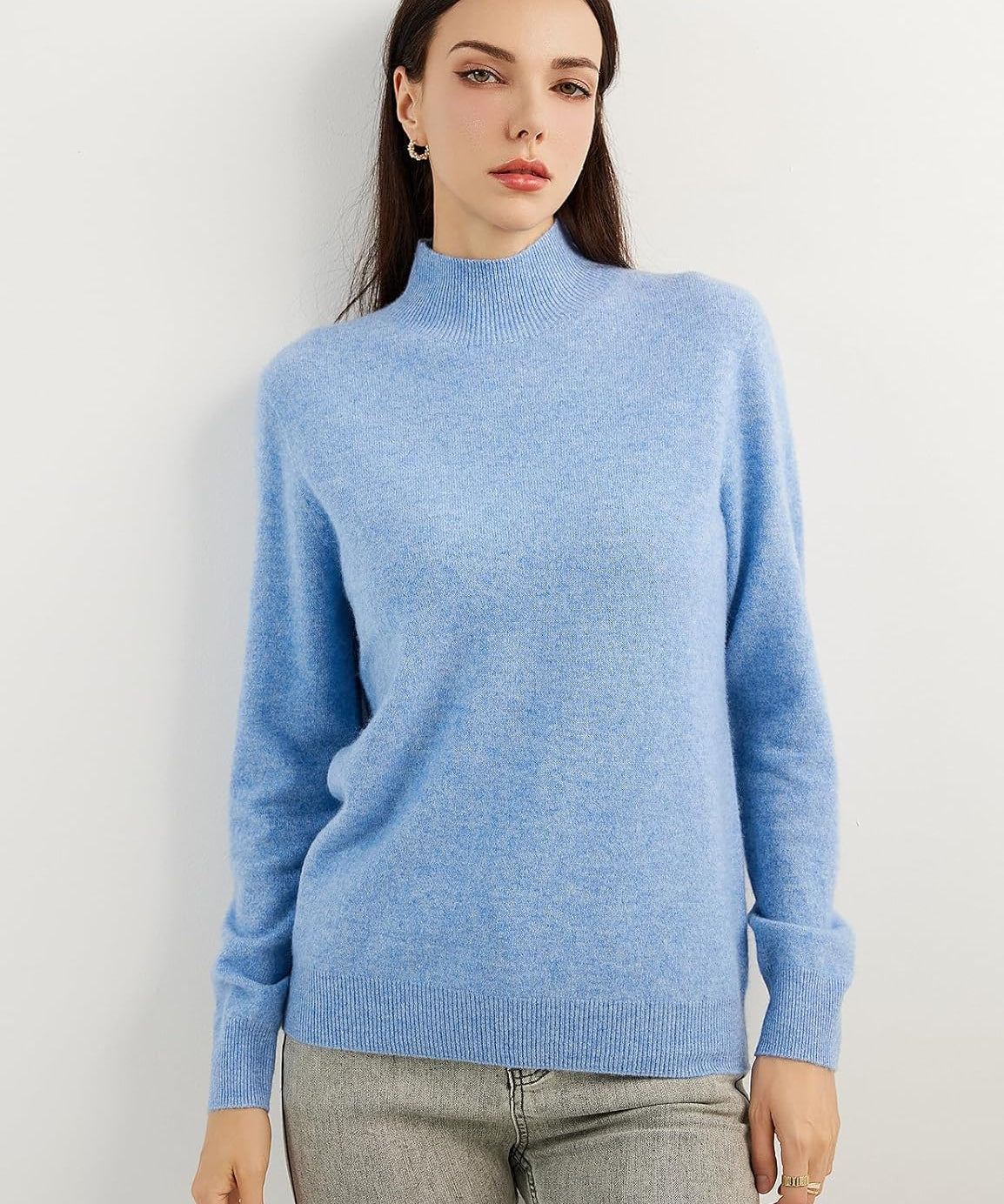 Mongolian Cashmere Mockneck Sweater