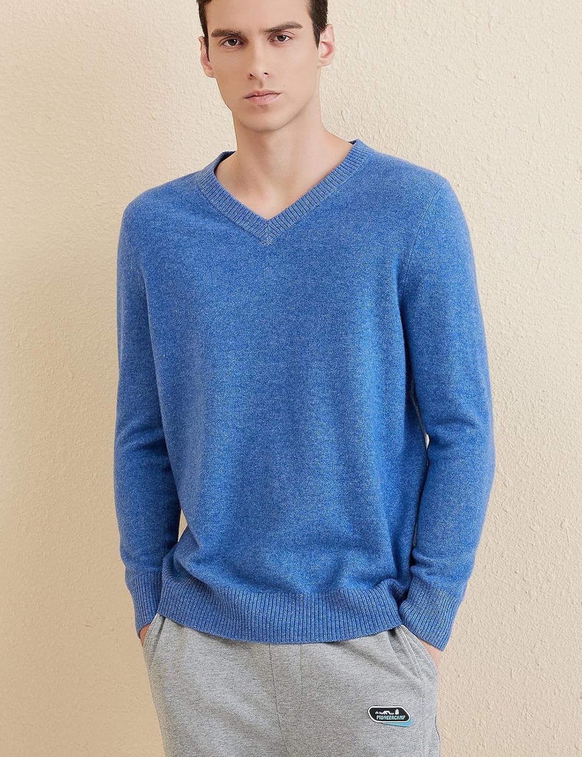 Chanyarn Men's 100% Merino Wool Sweater 2025 Fall Winter Casual V Neck Warm Soft Long Sleeve Knitted Pullover Sweater