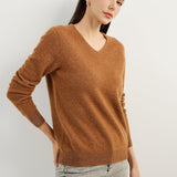 Chanyarn 100% Pure Cashmere Women's Sweater V-Neck Long Sleeve 2025 Fall Winter Warm Soft Knit Pullover