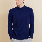 Men's 100% Merino Wool Sweater 2025 Fall Winter Casual Mock Neck Warm Soft Long Sleeve Knitted Sweater