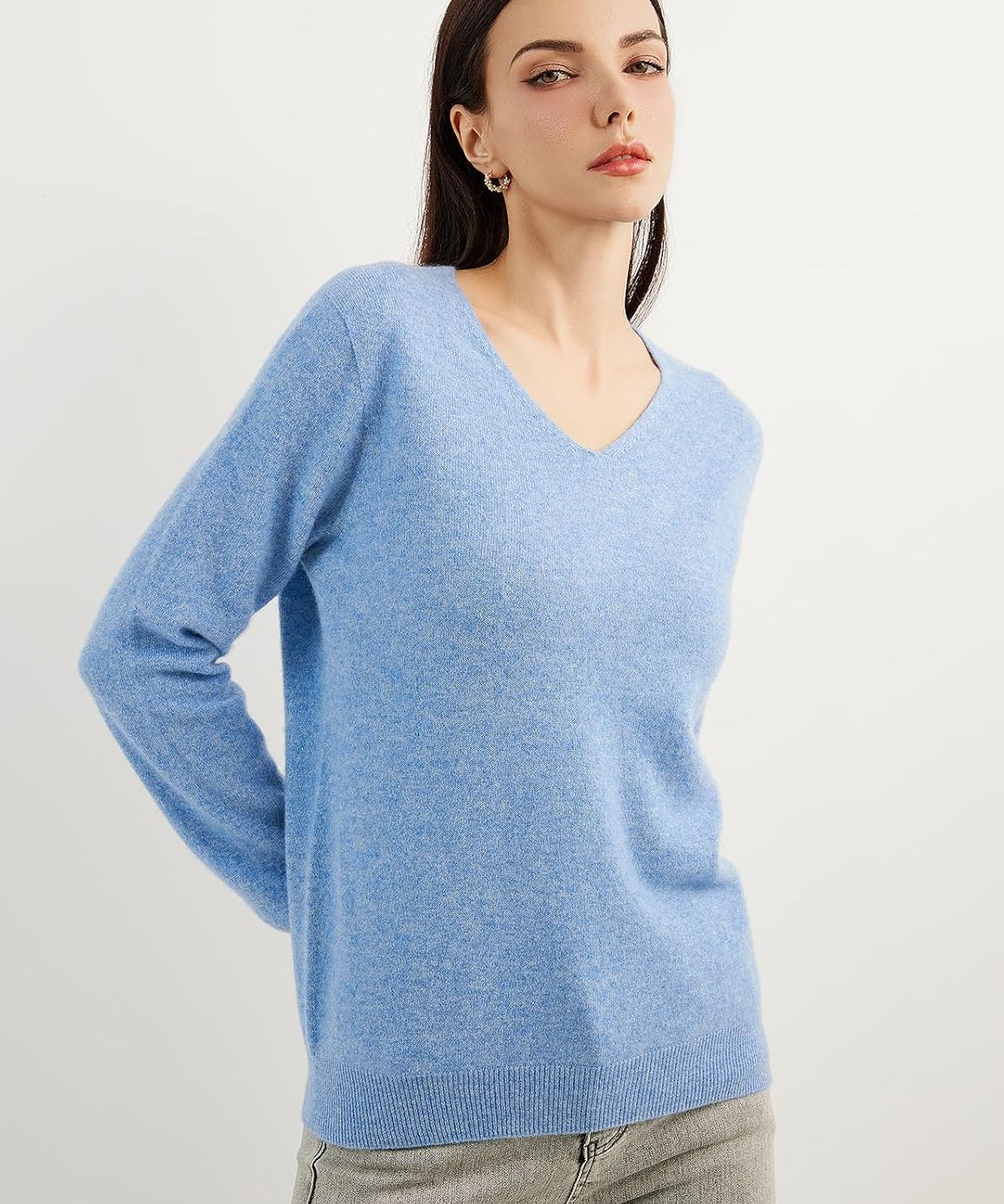 Mongolia Cashmere V-Neck Sweater
