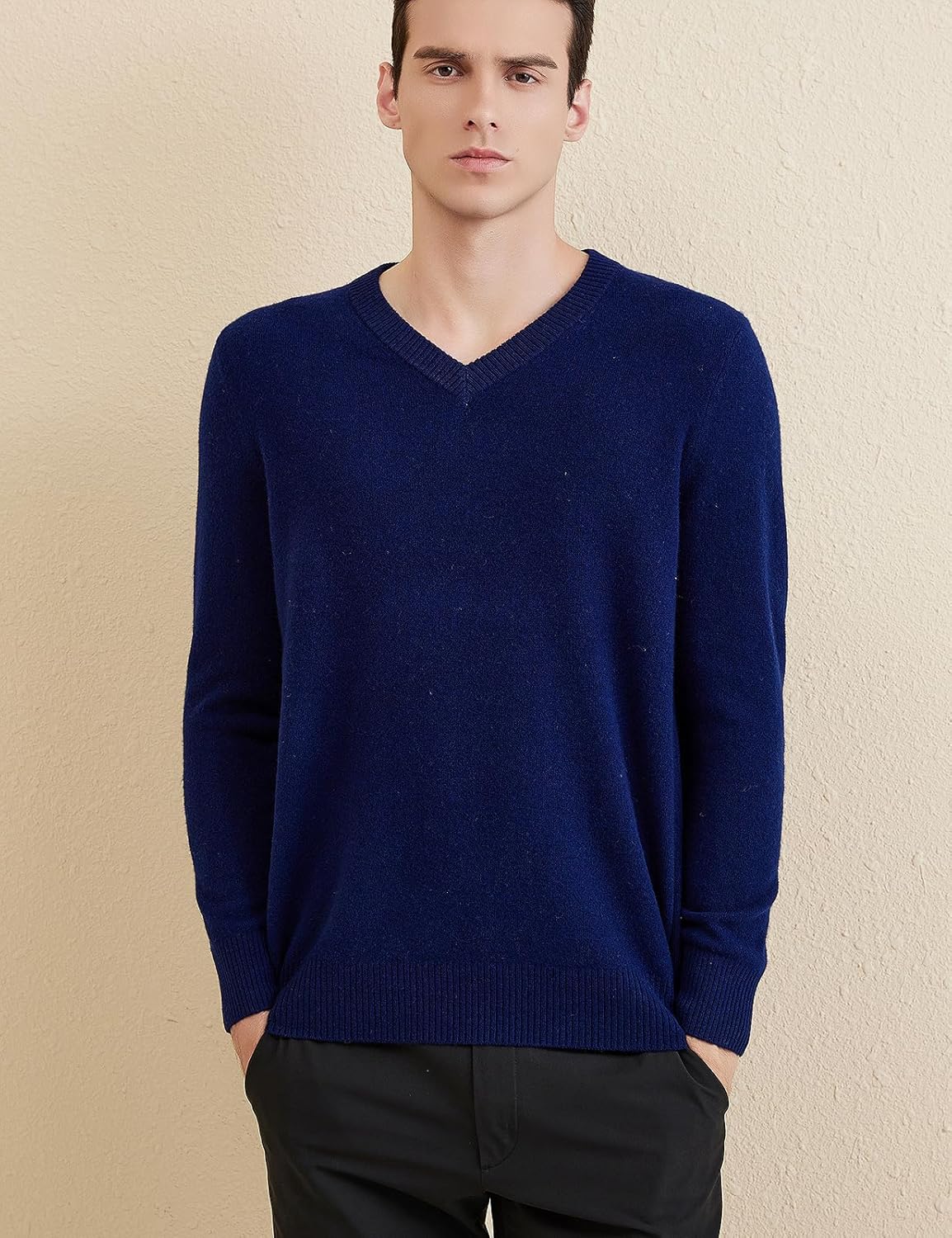 Chanyarn Men's 100% Merino Wool Sweater 2025 Fall Winter Casual V Neck Warm Soft Long Sleeve Knitted Pullover Sweater