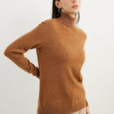 Women's 100% Pure Cashmere Sweater Turtleneck Long Sleeve Warm Soft 2025 Fall Winter Knit Pullover