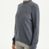 Chanyarn Women's 100% Merino Wool Luxury Soft Fall Winter Warm Long Sleeve Mock Neck Brushed Fuzzy Pullover Sweater