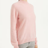 Chanyarn Women's 100% Merino Wool Luxury Soft Fall Winter Warm Long Sleeve Mock Neck Brushed Fuzzy Pullover Sweater