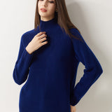 Pull à col montant sans couture 100 % laine mérinos