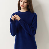 Pull à col rond sans couture 100 % laine mérinos