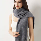 100% Merino Wool Knit Wrap Shawl with Sleeves