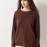 30% Cashmere 70% Merino Wool Seamless Crew Neck Sweater