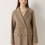 100% Merino Wool Double Breasted Pea Coat