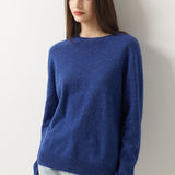 30% Cashmere 70% Merino Wool Seamless Crew Neck Sweater