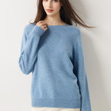 30% Cashmere 70% Merino Wool Seamless Crew Neck Sweater