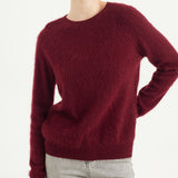 Chanyarn Women's 100% Merino Wool Luxury Soft Fall Winter Warm Crewneck Long Sleeve Brushed Fuzzy Pullover Sweater