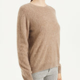 Chanyarn Women's 100% Merino Wool Luxury Soft Fall Winter Warm Crewneck Long Sleeve Brushed Fuzzy Pullover Sweater