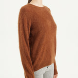 Chanyarn Women's 100% Merino Wool Luxury Soft Fall Winter Warm Crewneck Long Sleeve Brushed Fuzzy Pullover Sweater