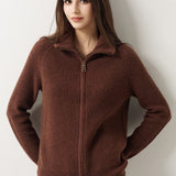 30% Cashmere 70% Merino Wool Turtle Neck Cardigan
