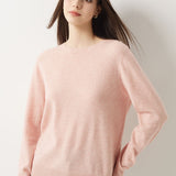 30% Cashmere 70% Merino Wool Seamless Crew Neck Sweater