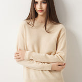 30% Cashmere 70% Merino Wool Seamless Crew Neck Sweater
