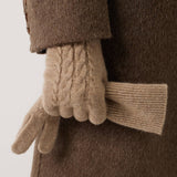 100% Pure Cashmere Gloves Winter Knit Cable Gloves