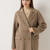 100% Merino Wool Double Breasted Pea Coat