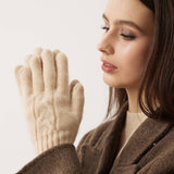 100% Pure Cashmere Gloves Winter Knit Gloves