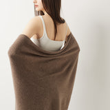 100% Merino Wool Knit Wrap Shawl with Sleeves