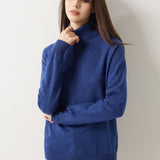 30% Cashmere 70% Merino Wool Seamless Turtleneck Sweater