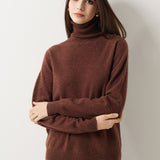 30% Cashmere 70% Merino Wool Seamless Turtleneck Sweater