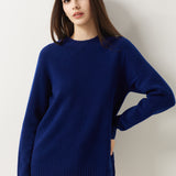 Pull à col rond sans couture 100 % laine mérinos
