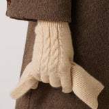 100% Pure Cashmere Gloves Winter Knit Cable Gloves