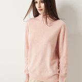 30% Cashmere 70% Merino Wool Seamless Turtleneck Sweater