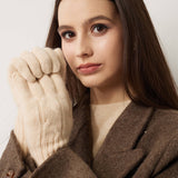 100% Pure Cashmere Gloves Winter Knit Gloves