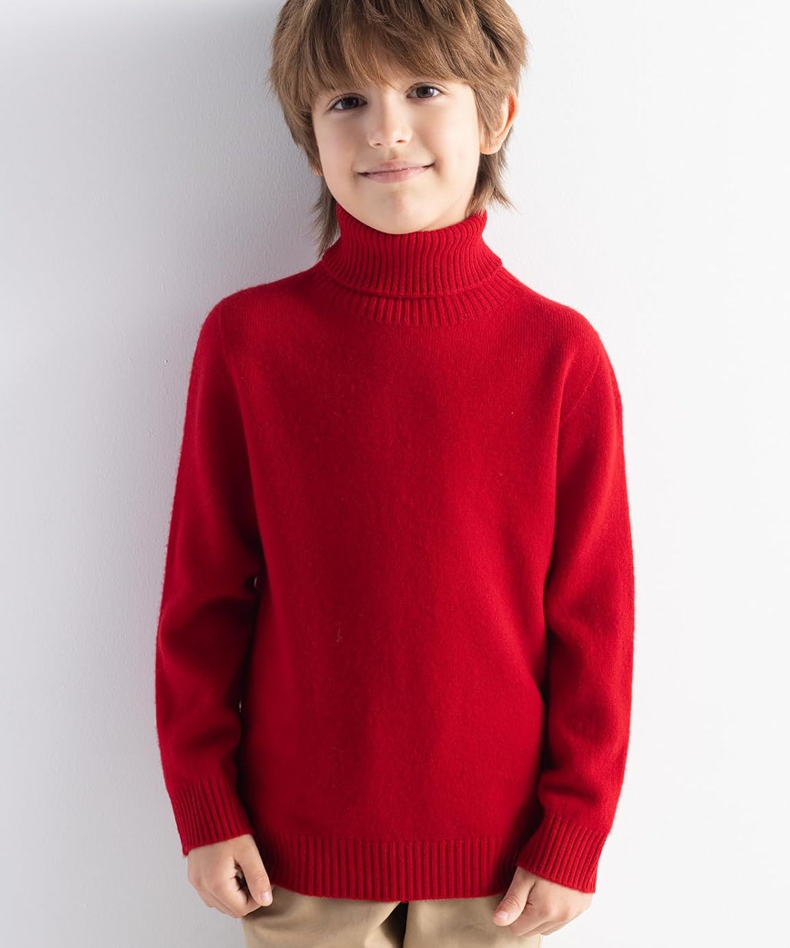 Boys & Girls 100% Merino Wool Turtleneck Sweater