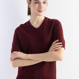 Frauen Merino Wollpullover 2025 Herbst Winter gegen Nacken Kurzarm Erstlinienanschluss bereit zum Tragen nahtloser Strickpullover