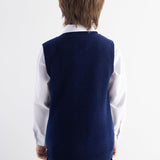 Boy's 100% Merino Wool Sweater Vest 2025 Fall Winter Casual Crewneck Sleeveless Knit Sweater Vest