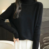 Chanyarn Women's Turtleneck 100% Merino Wool Sweater 2025 Fall Winter Classic Warm Soft Raglan Long Sleeve Knit Sweater