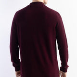 Men's 100% Merino Wool Sweater 2025 Fall Winter First-Line Ready to Wear Mock Neck Long Sleeve Seamless Knit Sweater