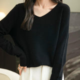 Chanyarn Women's 100% Merino Wool V Neck Sweater 2025 First-Line Ready to Wear Casual Long Sleeve Seamless Knit Sweater