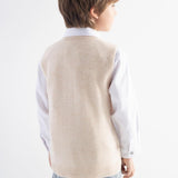 Boy's 100% Merino Wool Sweater Vest 2025 Fall Winter Casual Crewneck Sleeveless Knit Sweater Vest