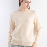 Women's 100% Pure Cashmere Sweater 2025 Fall Winter Crew Neck Long Sleeve Warm Soft Knitted Pullover