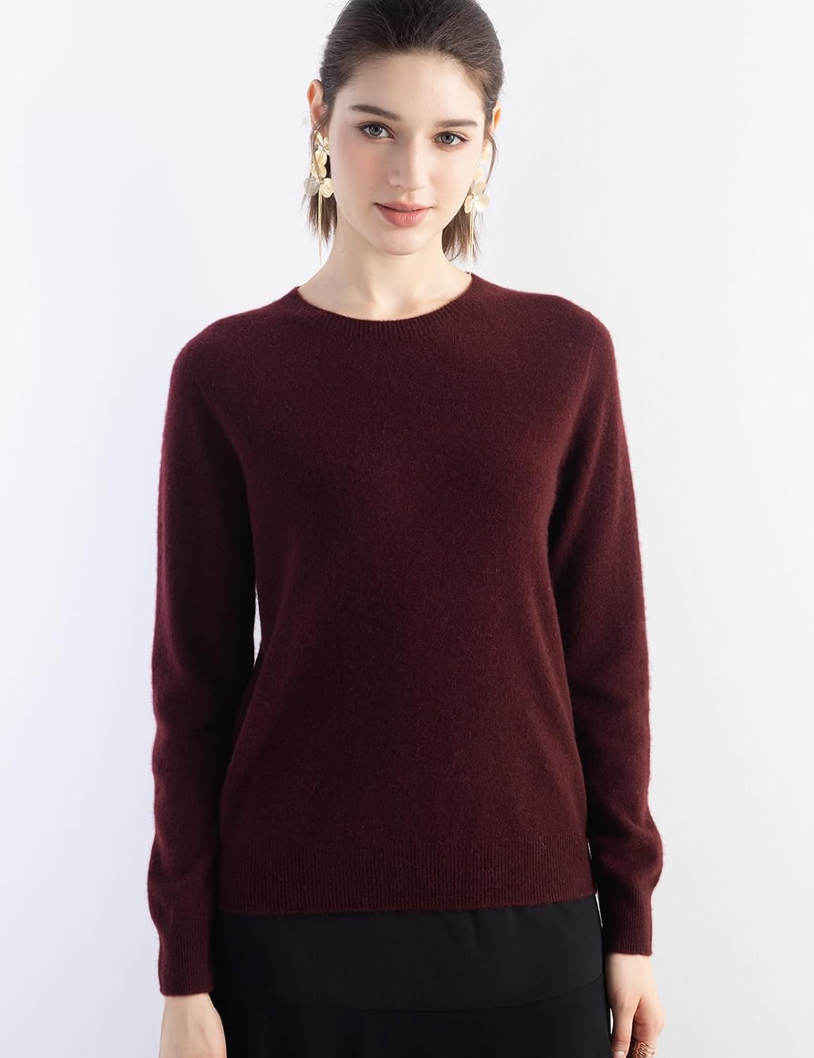 100% Pure Cashmere Sweater Crew Neck Pullover