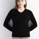 Mongolisk kashmirtröja med v-ringad