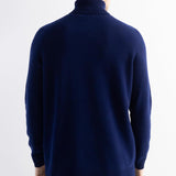 Herren 100% Merino Wollpullover 2025 Herbst Winter Erste Linie Ready to Tragen hoher Nacken Langarmern nahtloser Strickpullover