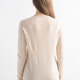 100% 메리노 울 심리스 크루넥 스웨터