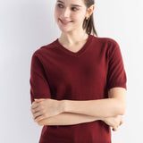 Frauen Merino Wollpullover 2025 Herbst Winter gegen Nacken Kurzarm Erstlinienanschluss bereit zum Tragen nahtloser Strickpullover