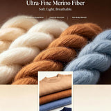 100% Australian Merino Wool Seamless Mock Neck Sweater