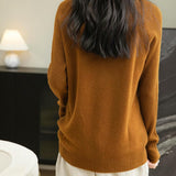 Chanyarn Women's Turtleneck 100% Merino Wool Sweater 2025 Fall Winter Classic Warm Soft Raglan Long Sleeve Knit Sweater