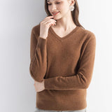 Mongolisk kashmirtröja med v-ringad