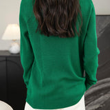 Chanyarn Women's 100% Merino Wool Seamless Sweater Mock Neck First-Line Ready to Wear Long Sleeve Knitted Pullover Tops