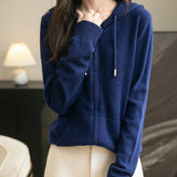 Cardigan de munición larga de manga larga de manga larga de lana 100% merino